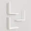Lindy 3 Piece L-Shaped Floating Shelf with Adjustable Shelves-654264260-588264829