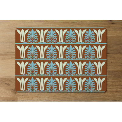Aram Polyester-Coated Hardboard Floral Rectangle Placemat