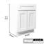 Armoire polyvalente en bois massif blanc Shaker: 2 portes à fermeture douce, 1 tablette intérieure, armoire imperméable, en caoutchouc et à charnières pour le garage