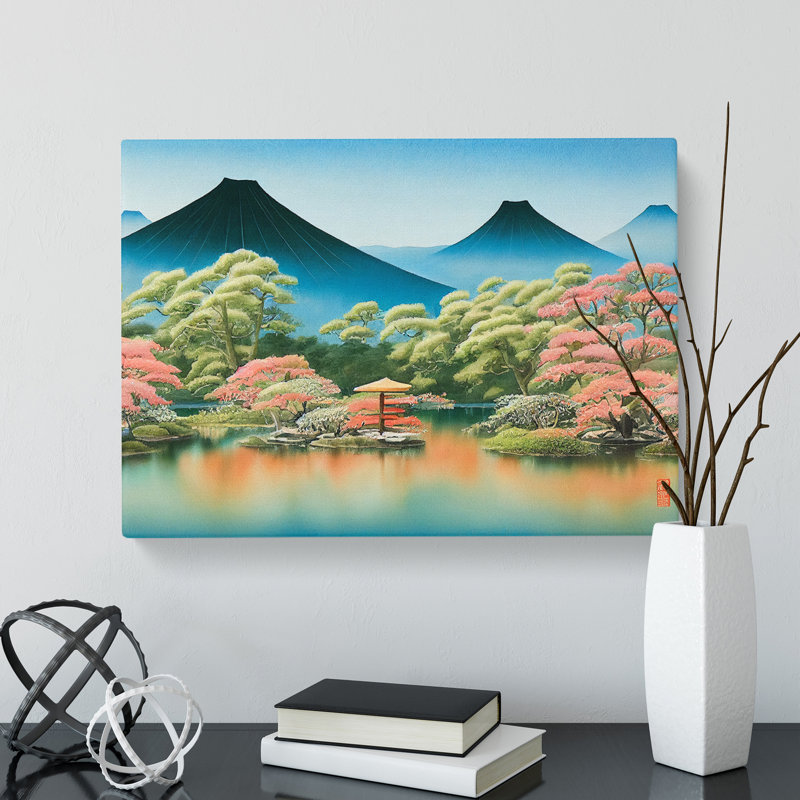 Traditional Japanese Mountains Vol.3 - Wrapped Canvas, 35cm H x 50cm W x 3cm D