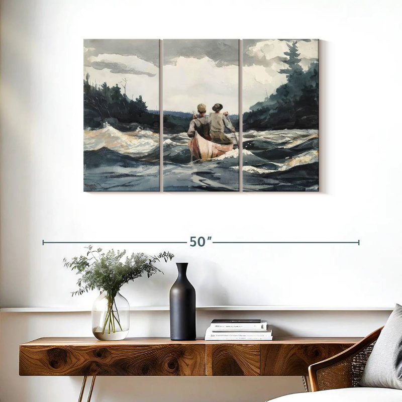 Mehar Canoe In Rapids, H 24 po x l 38 po