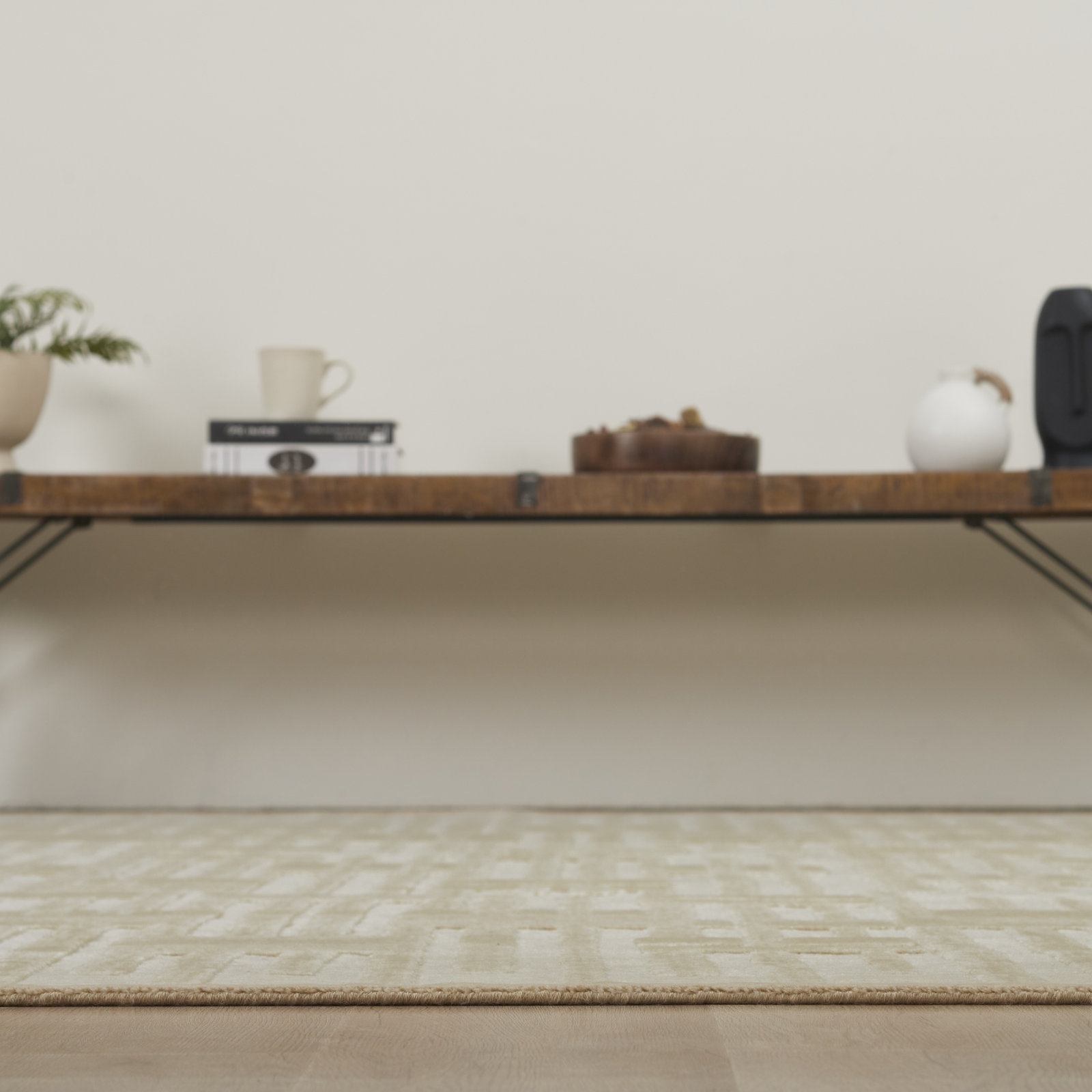 Wool Rug, Rectangle 8'6" x 11'6", Sand Tones/Cream