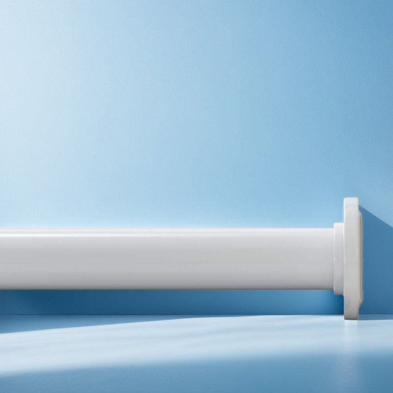 Tringle à rideaux à tension de ressort robuste - Installation réglable sans outil pour la douche, les fenêtres et les portes - Finition antirouille avec embouts en caoutchouc antidérapants