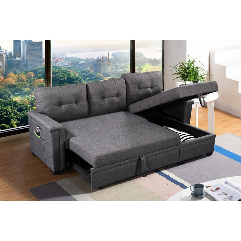 Canapé modulaire réversible avec rangement et couette