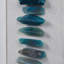 Panneau de décoration murale encadré en agate bleue encadrée