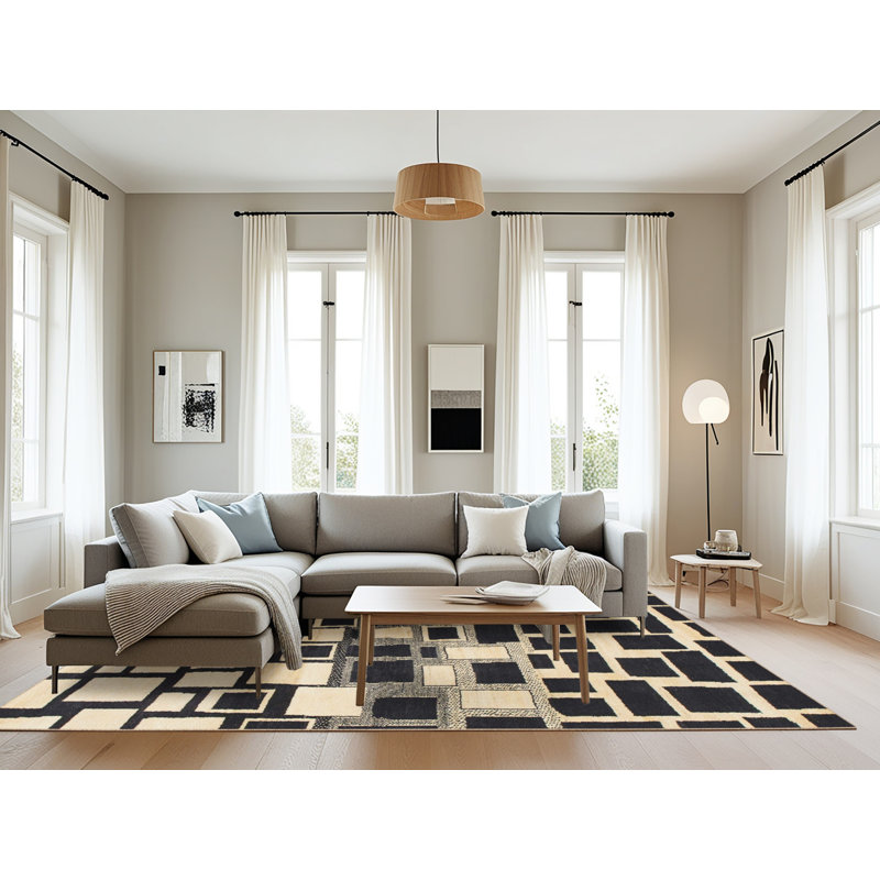 Tapis abstrait moderne 1515, Rectangle 8 pi x 12 pi