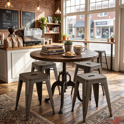 Apolito Steel Counter Stool with Steel Frame