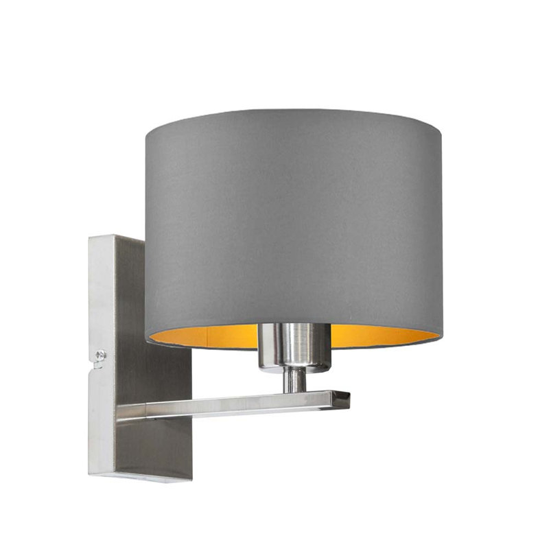 Atmanand Steel Armed Sconce, Silver, Grey