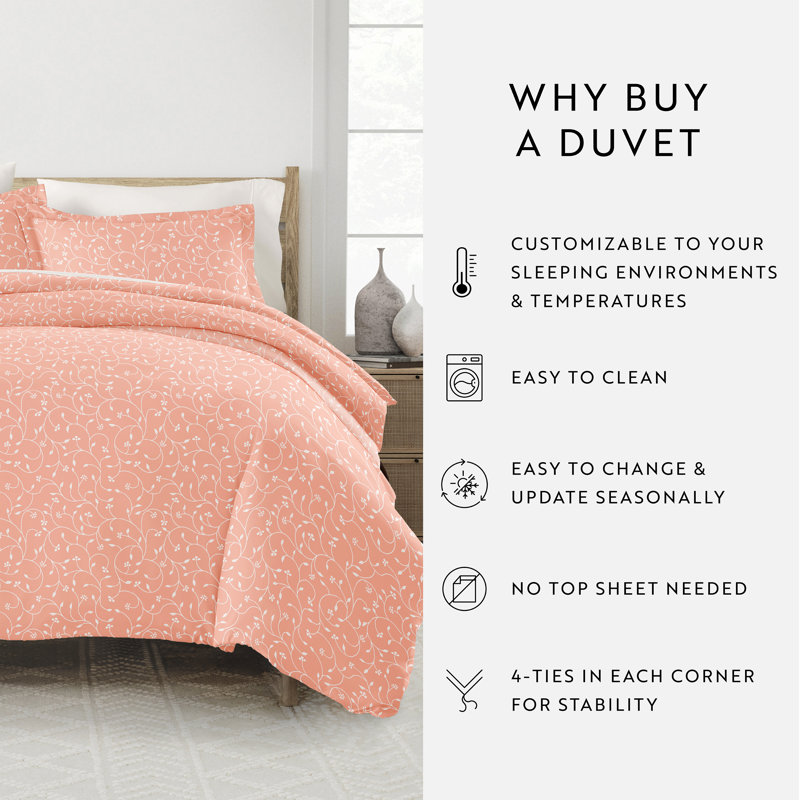 Ensemble de housse de couette Home, Housse de couette double / grand + 2 taies décora