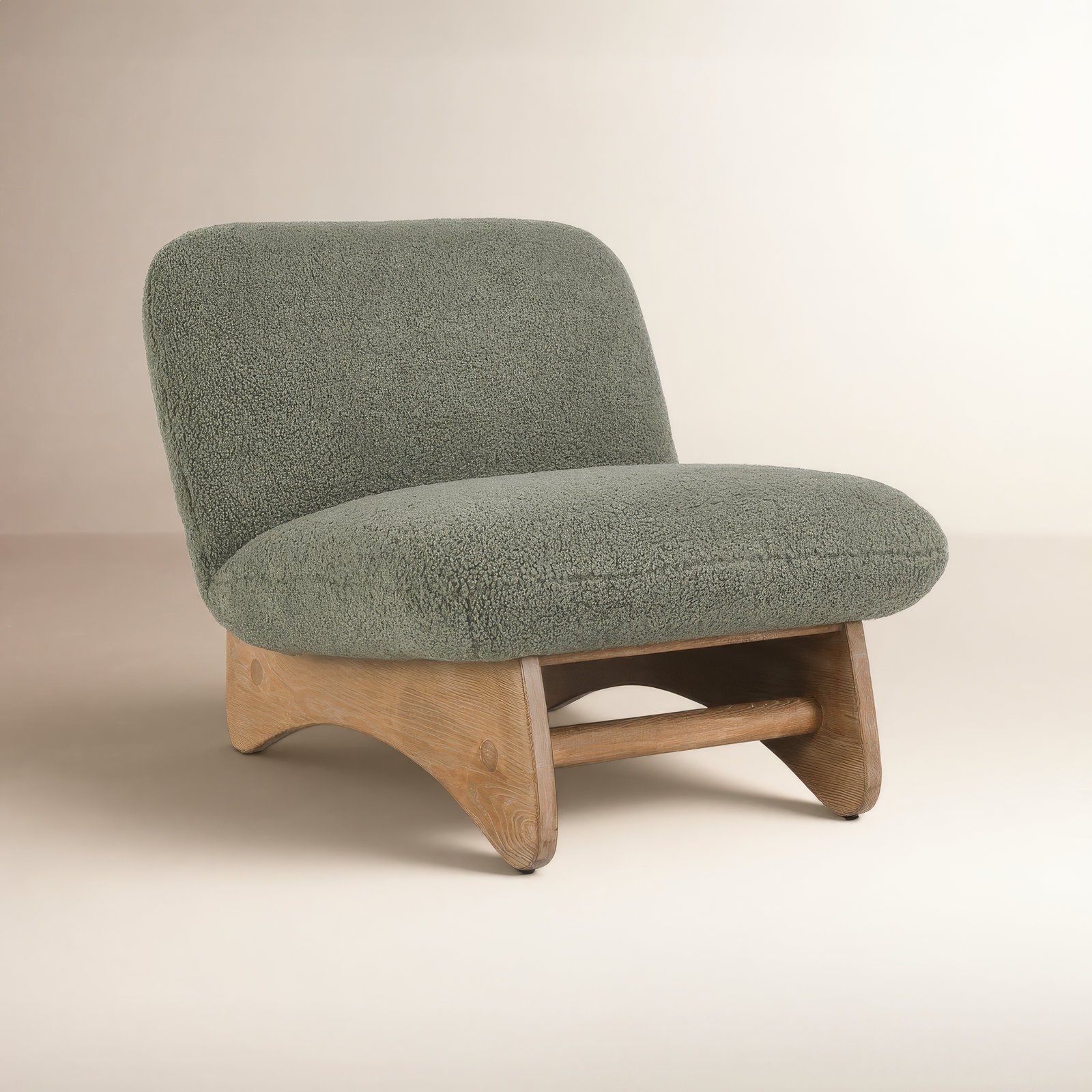Enisa Slipper Chair, Green