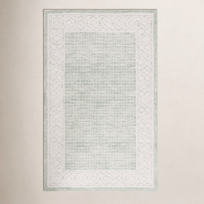 Hand-Tufted Geometric Wool Rug