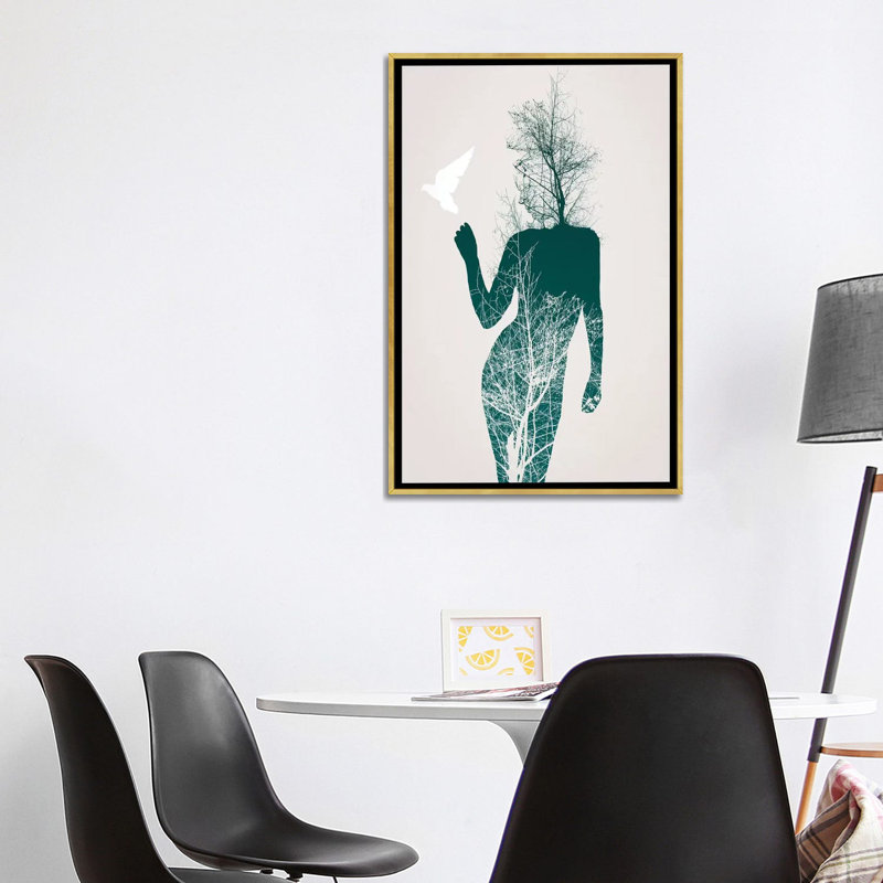 "bliss of solitude" par décor¡ niel taylor-impression sur image, H 26 po x l 18 po x 1,5 po, Toile encadrée d'or