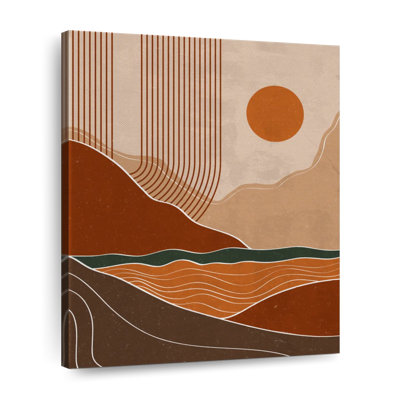 Boho Sunset Landscape VII - reproduction d'art sur toile tendue