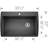 Diamond SILGRANIT 33.5" Super Single Dual Mount Kitchen Sink - Anthracite-40566057-17354954