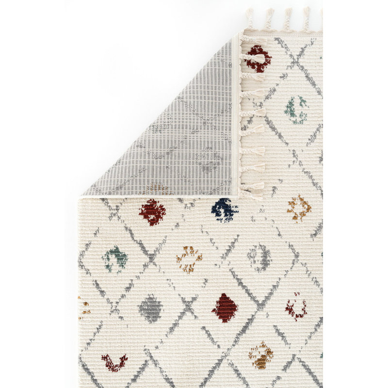 Accie Geometric Shapes Machine Made Indoor / Outdoor Area Rug, Runner 80 x 350cm