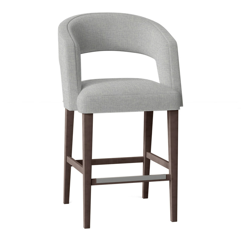 Bryant Upholstered Stool with Solid Wood Frame, Tobacco, Perigold Scardino Alabaster