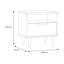 SHERBROOKE 54.8cm W Manufactured Wood Bedside Table