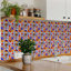 5" x 5" Animal Azulejos Vinyl Peel and Stick Mosaic Tile