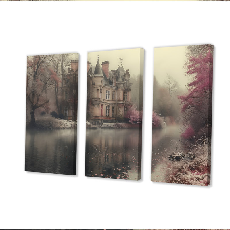 Soline - ensemble d'impressions murales Chateaus, H 28 po x l 36 po x P 1 po, Canevas