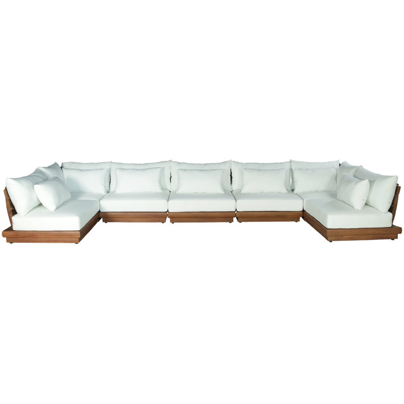 Canapé modulaire d'extérieur rembourré Ivry, Blanc
