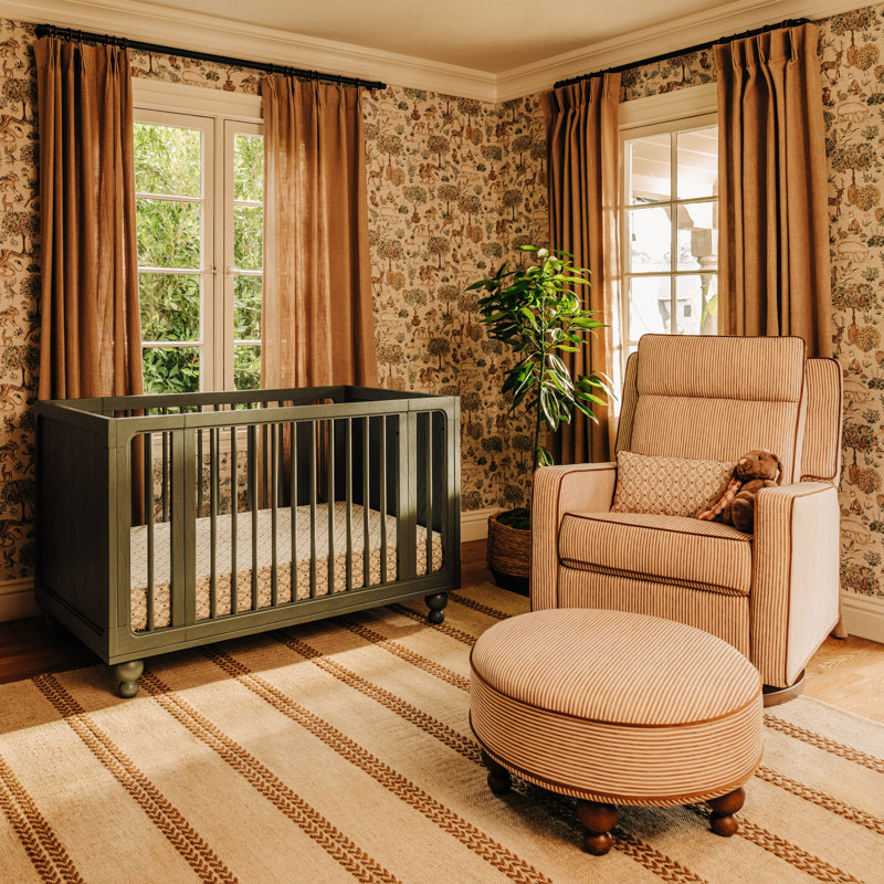 Astre Ottoman by Nate Berkus, Perf Bronze Stripe Eco-Crossweave
