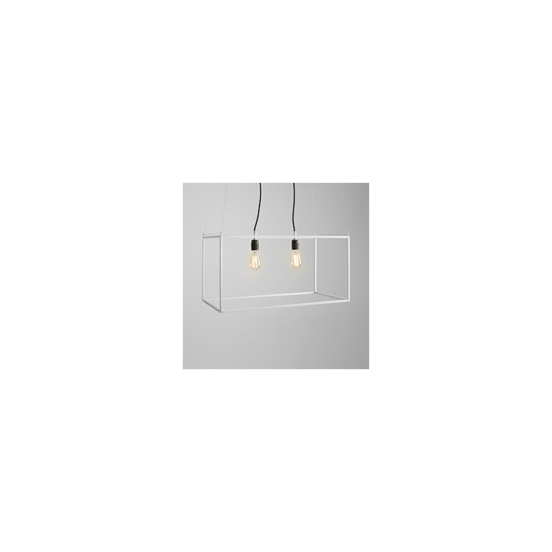 Alvaro 2 - Light White Square/Rectangle Pendant, White