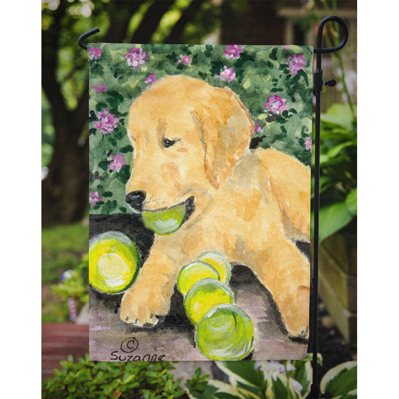 Drapeau de jardin 2 côtés golden retriever