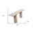 72" Natural Solid Wood Distressed Double Pedestal Console Table
