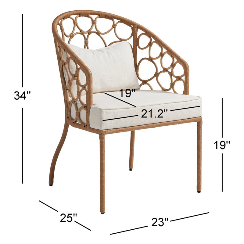 Pebble Upholstered Arm Chair, Natural