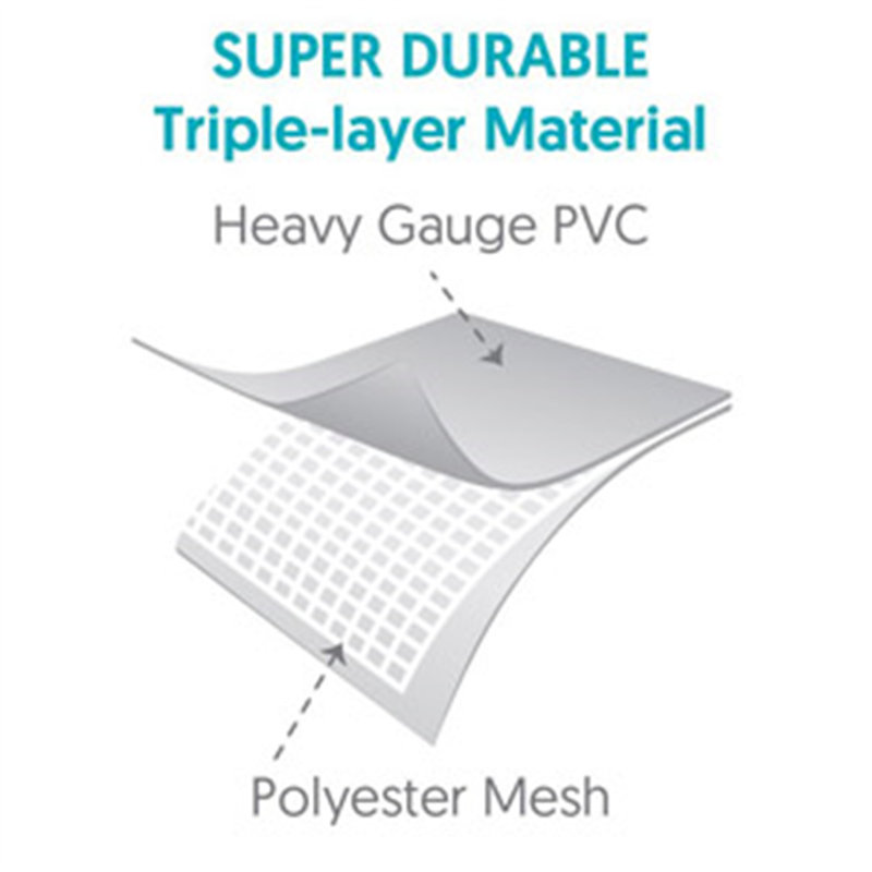 Piscine gonflable en plastique 2,6 pi x 12 pi Aike Home, 2,5 pi x 10 pi, Bleu clair