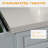 Rolling Kitchen Island With Storage, Portable Kitchen Cart With Stainless Steel Top, 2 Drawers, Spice, Knife And Towel Rack And Cabinets, Gray-1250103079-1250103073