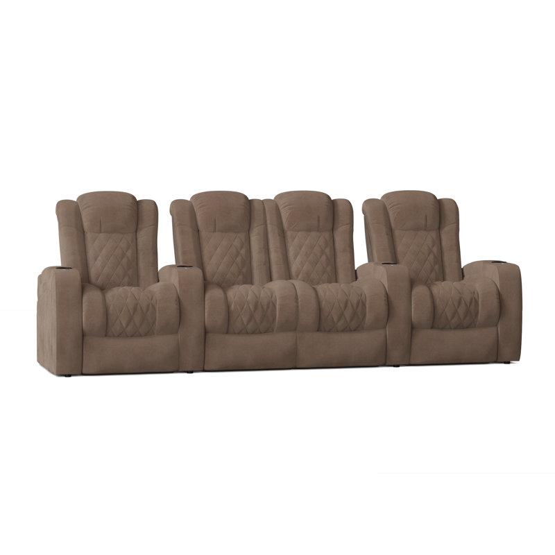Sièges de cinéma maison de la série continentale (rangée de 4), Sable Smartsuede