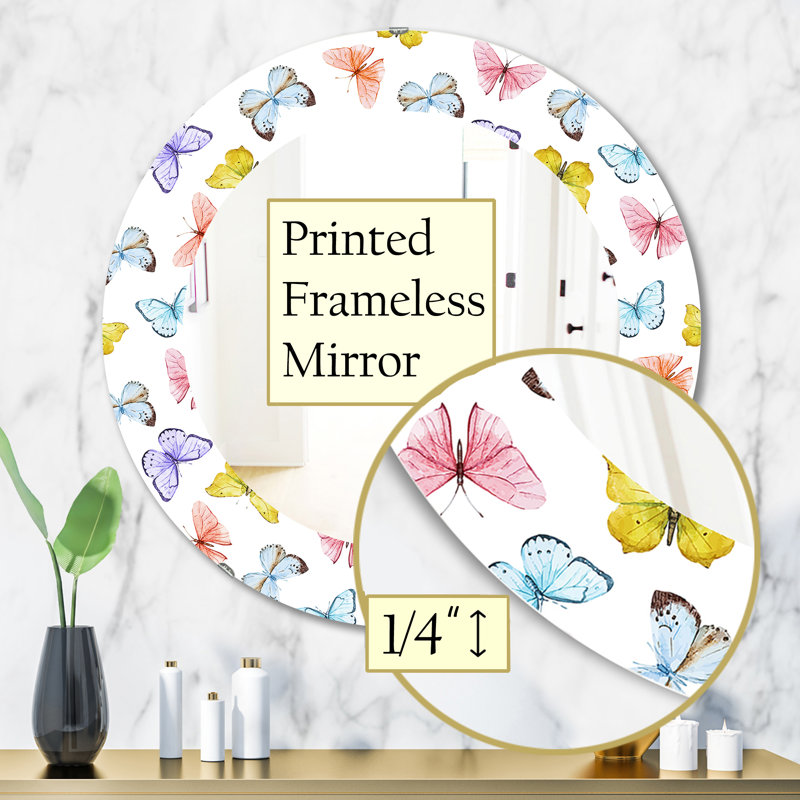 Papillon 1 - Miroir traditionnel, H 31,5 po x l po
