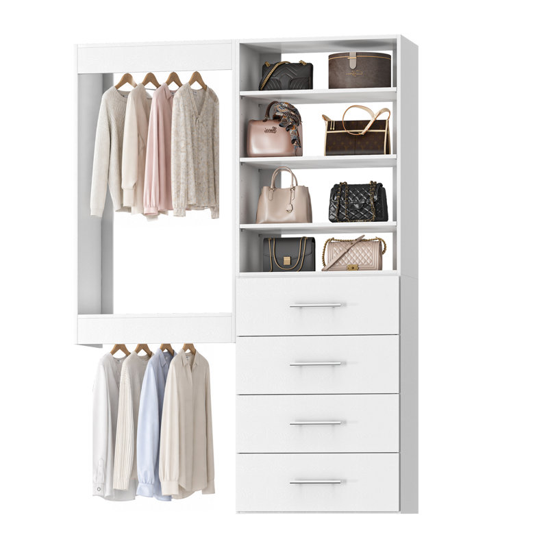 Modular Closet System, Versatile and Customizable Walk-In Design for Efficient Storage and Organization, 64" Wide