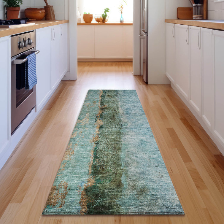Premium Machine Washable Cerrito AMF605 Blue Rug