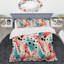 Ensemble de housse de couette rose et vert Vibrant Waves And Sphere Illusion-877909140