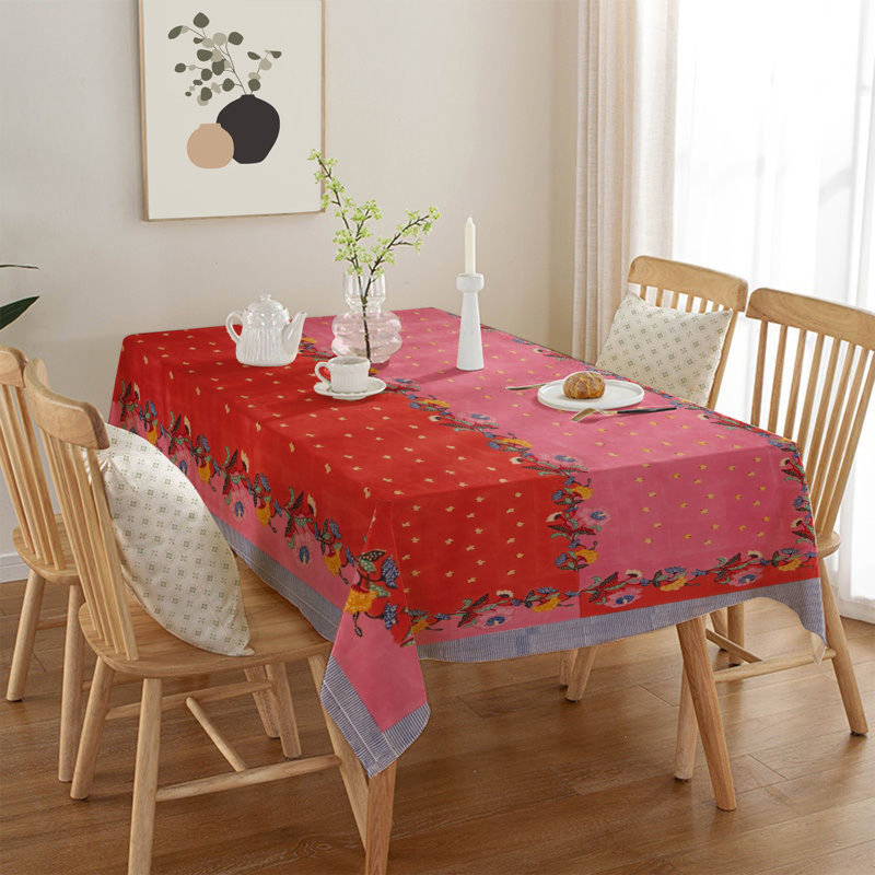 Washable Tablecloth (55 x 71 in), 50% Cotton / 50% Polyester, Easy Care, Machine Washable at 86°F, Tumble Dryer Safe, Ironable | Perfect for Dining Room & Special Occasions, Elegant and Durable Design