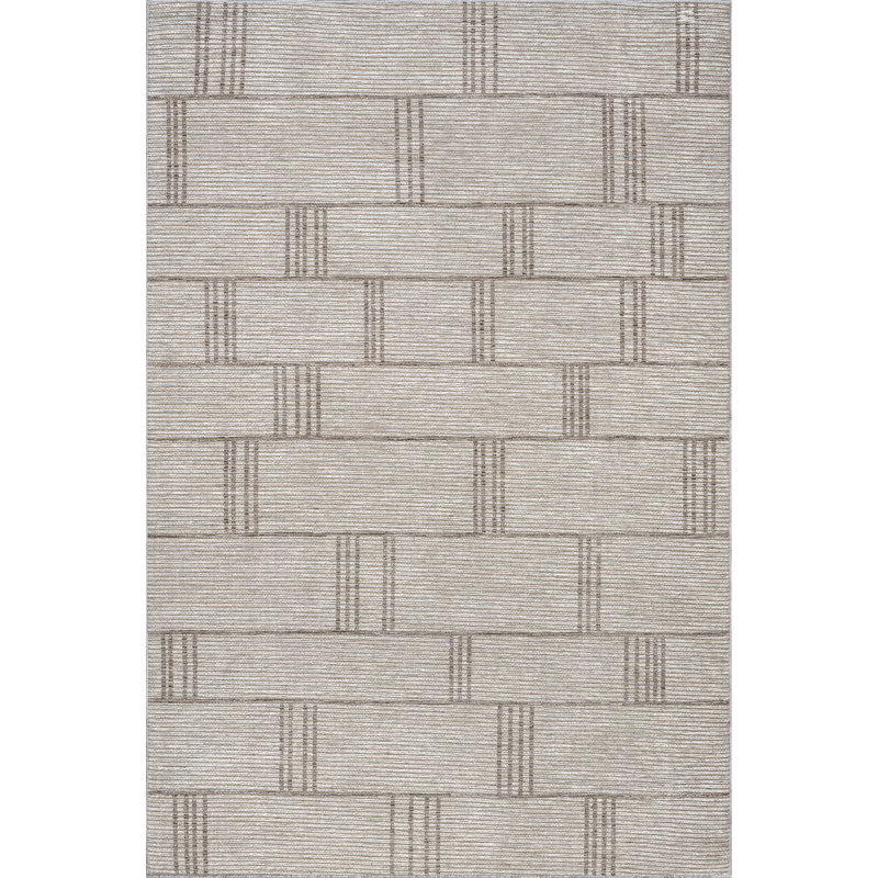 Yadira SpinClean Geometric Machine Washable Area Rug, Rectangle 5'3" x 8'