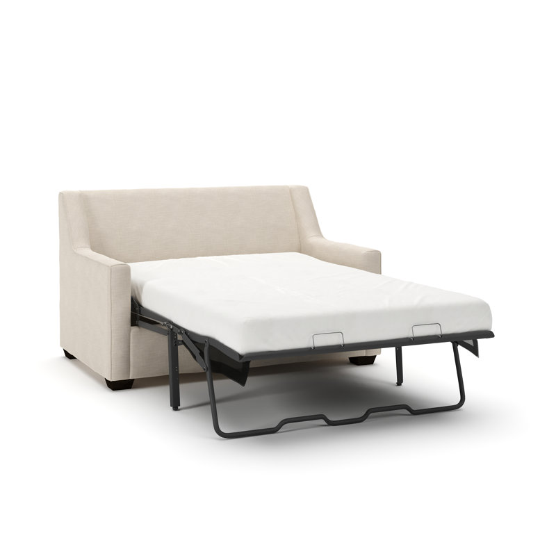 Gemi Upholstered 56.5'' Sofa, Conversation Ivory Basketweave