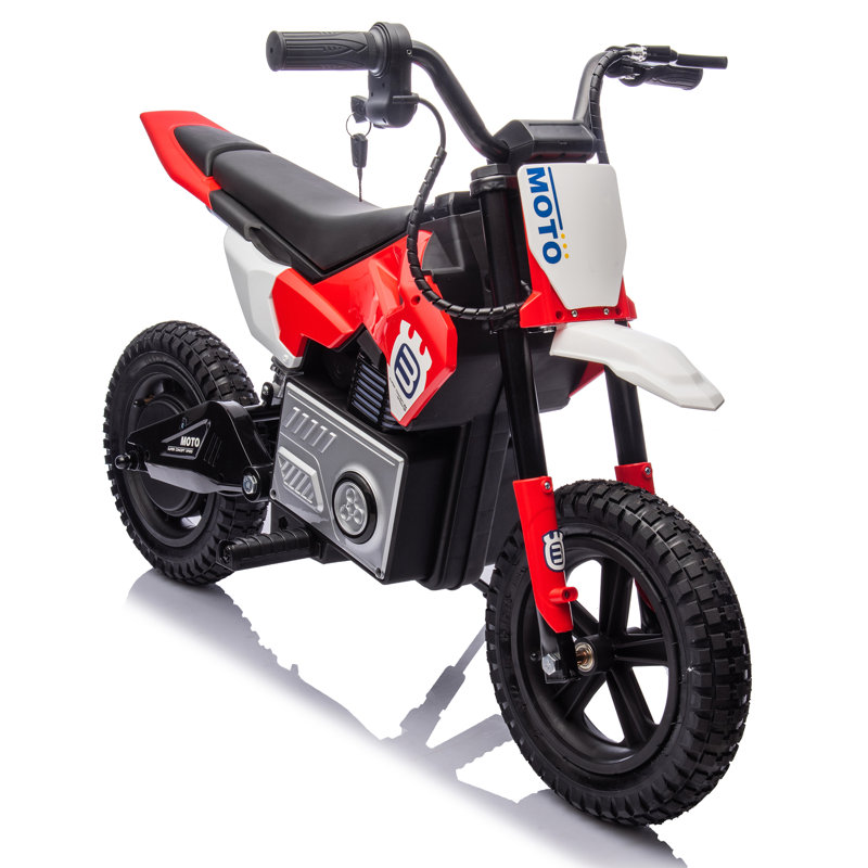 Vélo électrique 200W pour enfants, 5 à 12 ans, Rouge