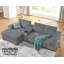 Canapé en L gris de 106 pouces avec méridienne orientée à gauche, canapé confortable surdimensionné avec console de rangement et prise de charge-1841559216-1841559217