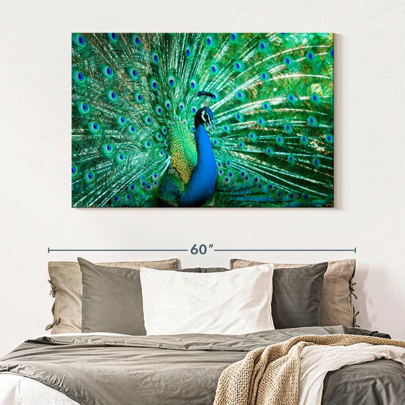 Crowle Peacock Portrait, 34" H x 51" W
