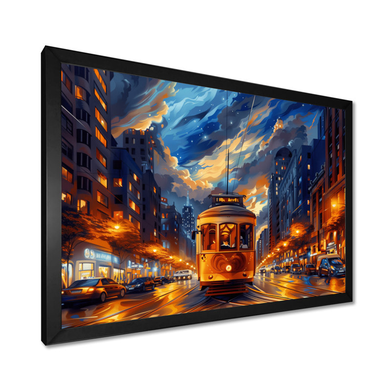 «Solal - City Buildings», reproduction d'art, H 12 po x l 20 po x P 1 po, Toile encadrée noire simple