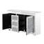 145cm Wide 3 Drawer Mirrored Glass Sideboard