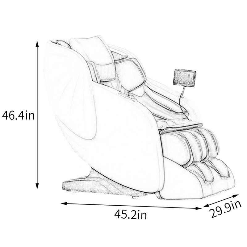 Fauteuil de massage chauffant, Similicuir bleu