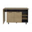 Korega TRB Kitchen Island Modern Kitchen Island with Storage Cabinet Drawers