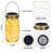 5.3'' Solar-Powered Glass Mason Jar Outdoor Hanging Lantern 2700K