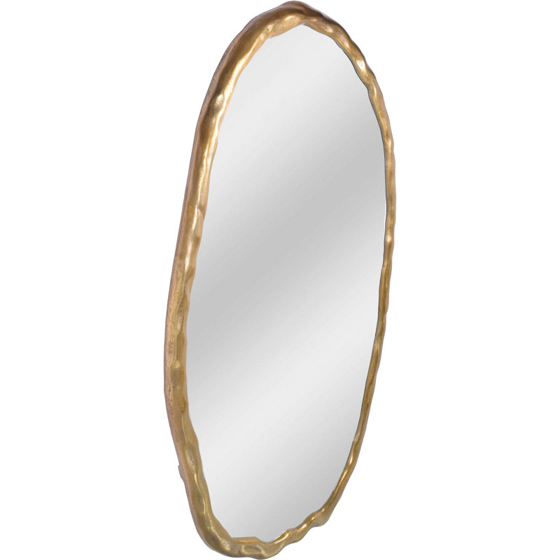 Nola Aluminum Novelty Mirror, Gold, 50" x 28"