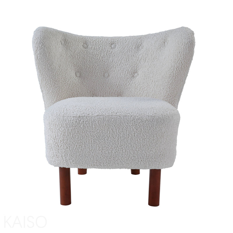 Fauteuil d'appoint en sherpa blanc
