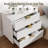 Modern 3-Drawer Wood Dresser with Gold Handles-545757777